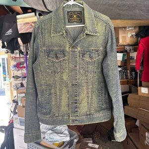 Acid wash vintage denim Jacket